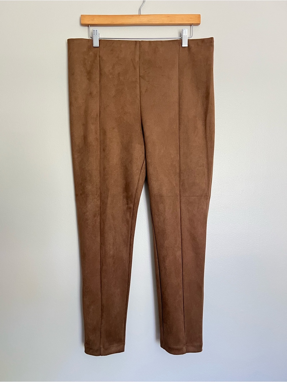 LOFT Chestnut Brown Faux Suede Skirt